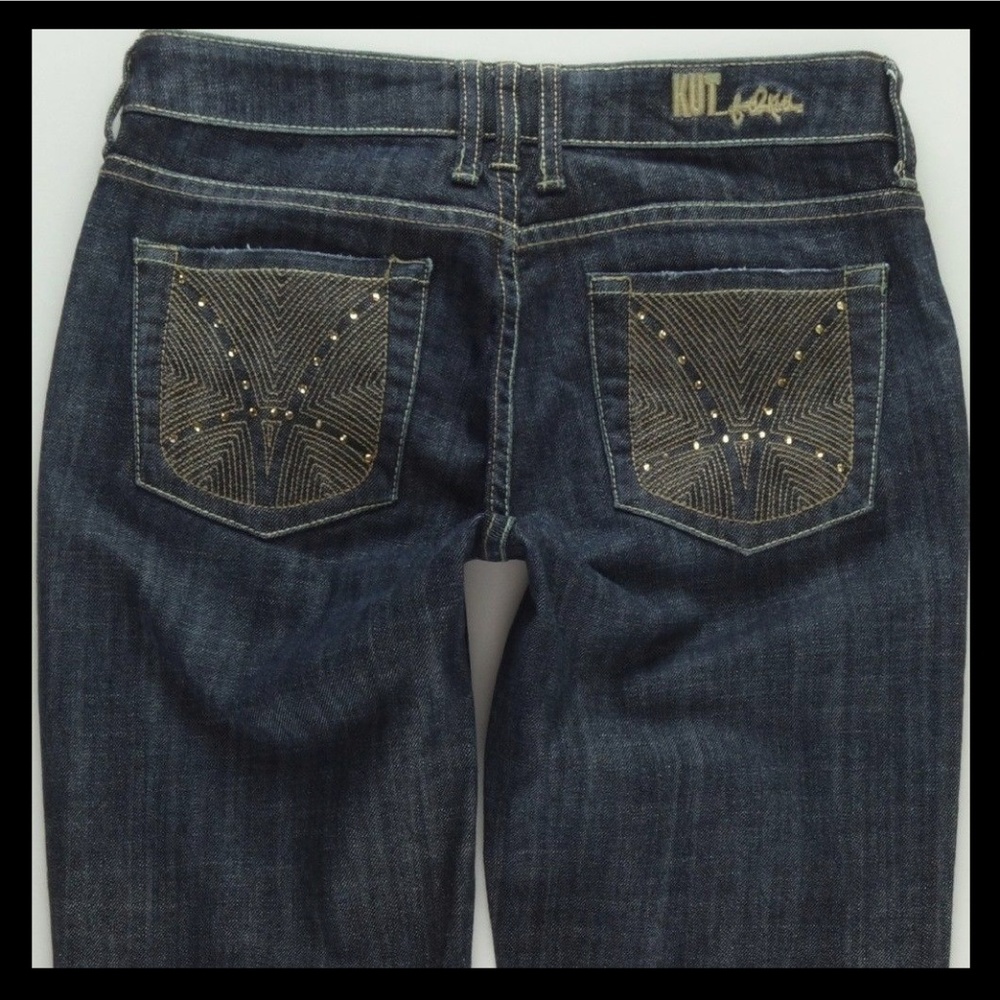 KUT From The Kloth Wide Leg Flare Jeans sz 2 #1344 - Picture 2 of 8